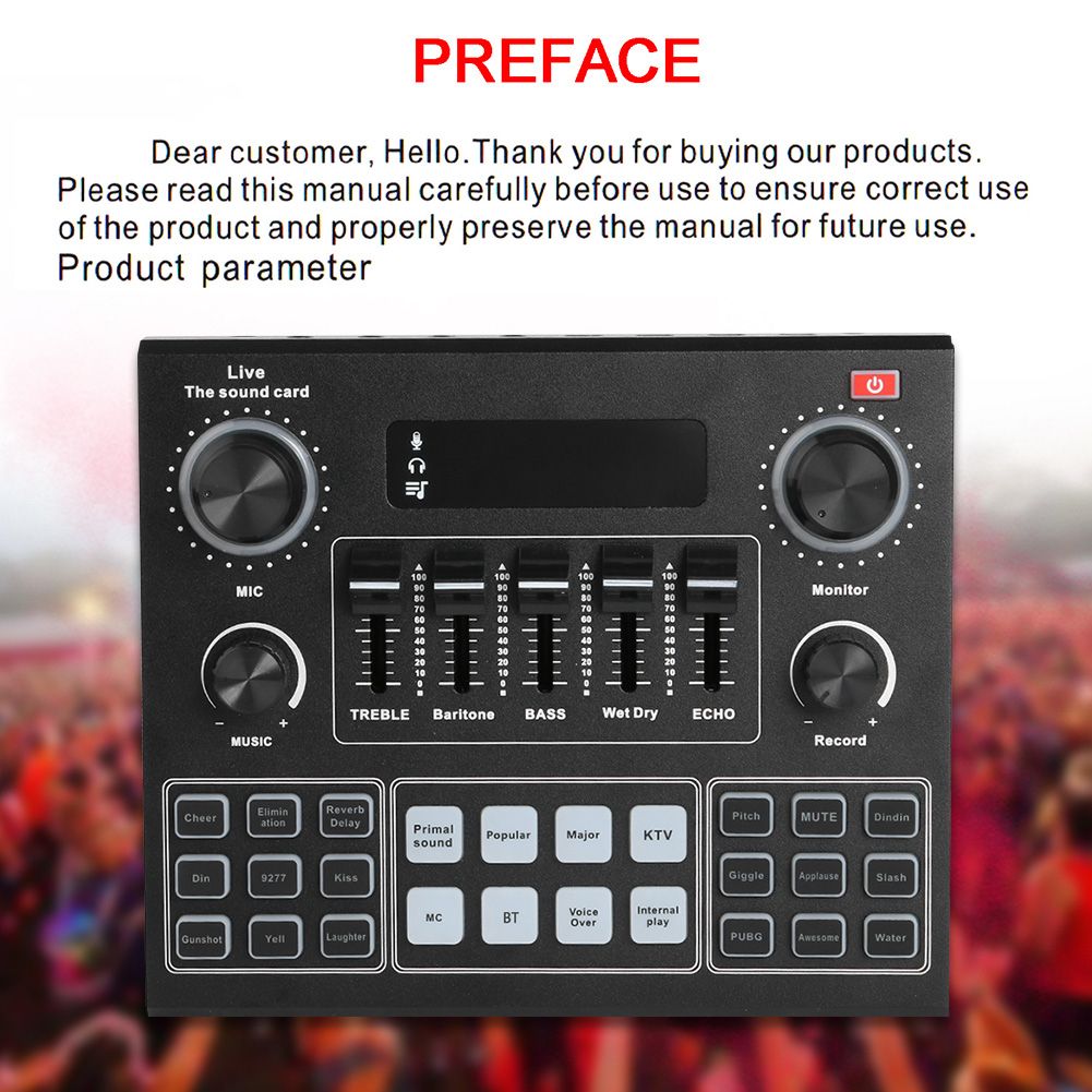 V9 Audio Studio Sound Card 3.5mm Microphone Headset Live Broadcast Studio Phone  Sound Adapter For Phone Computer