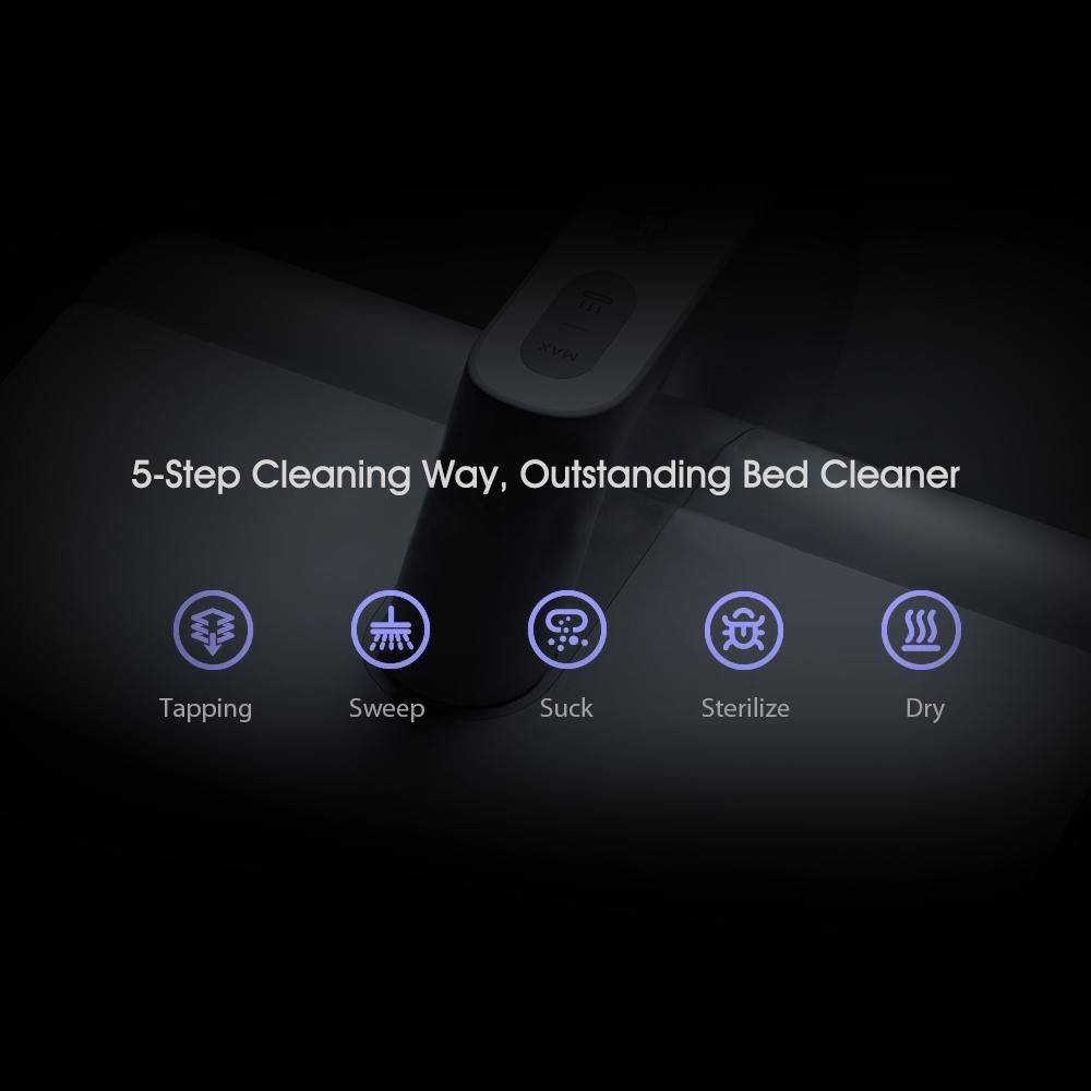 Xiaomi Mijia Wireless Mite Vacuum Cleaner Car Dust Mite Controller Sterilization 16000Pa Mite Remover 850,000 rpm Motor for Home Sofa Bed