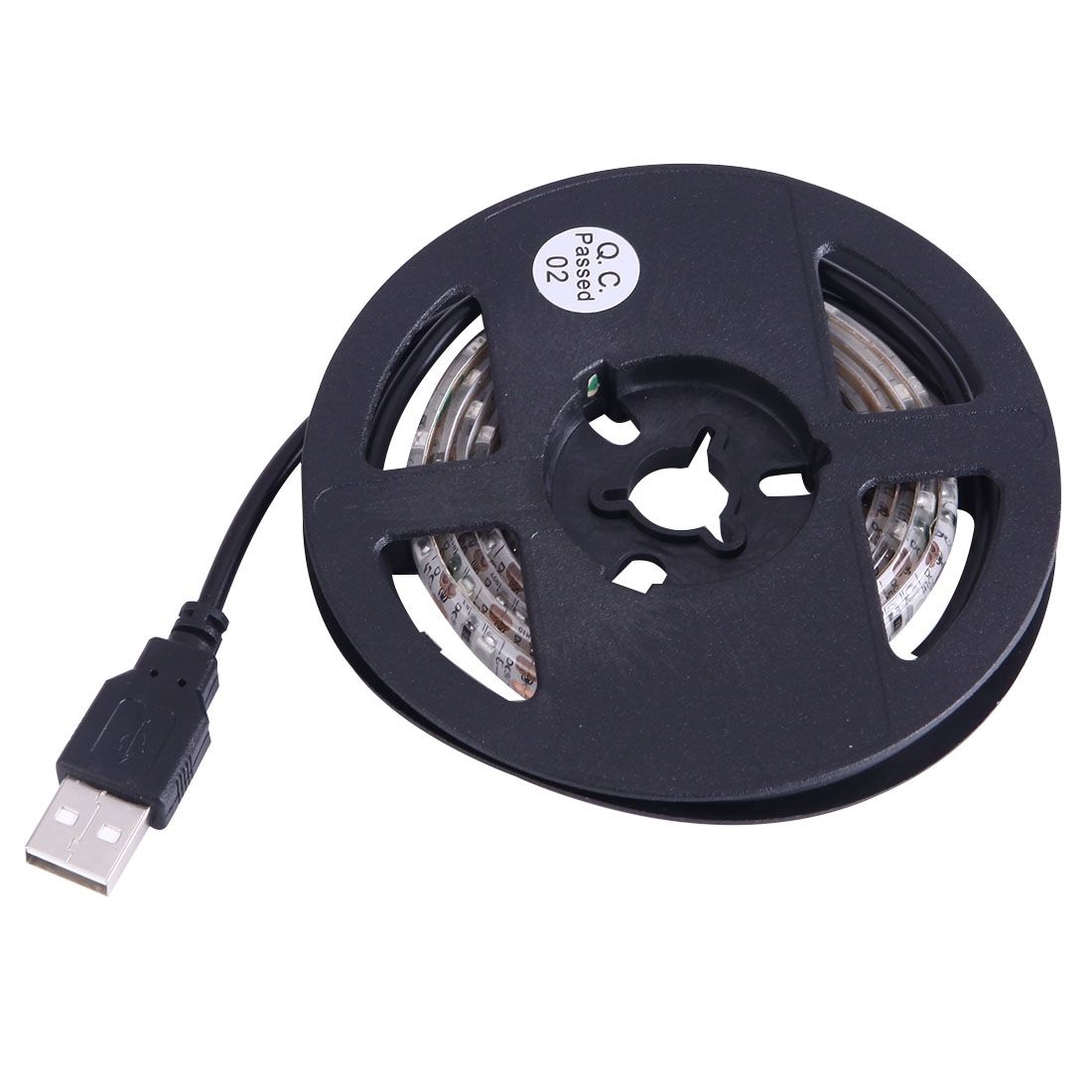 1m USB TV Epoxy Rope Light, 4.8W 60 LEDs SMD 3528 White Board With 50cm USB Interface Cable, DC 5V(Blue Light)