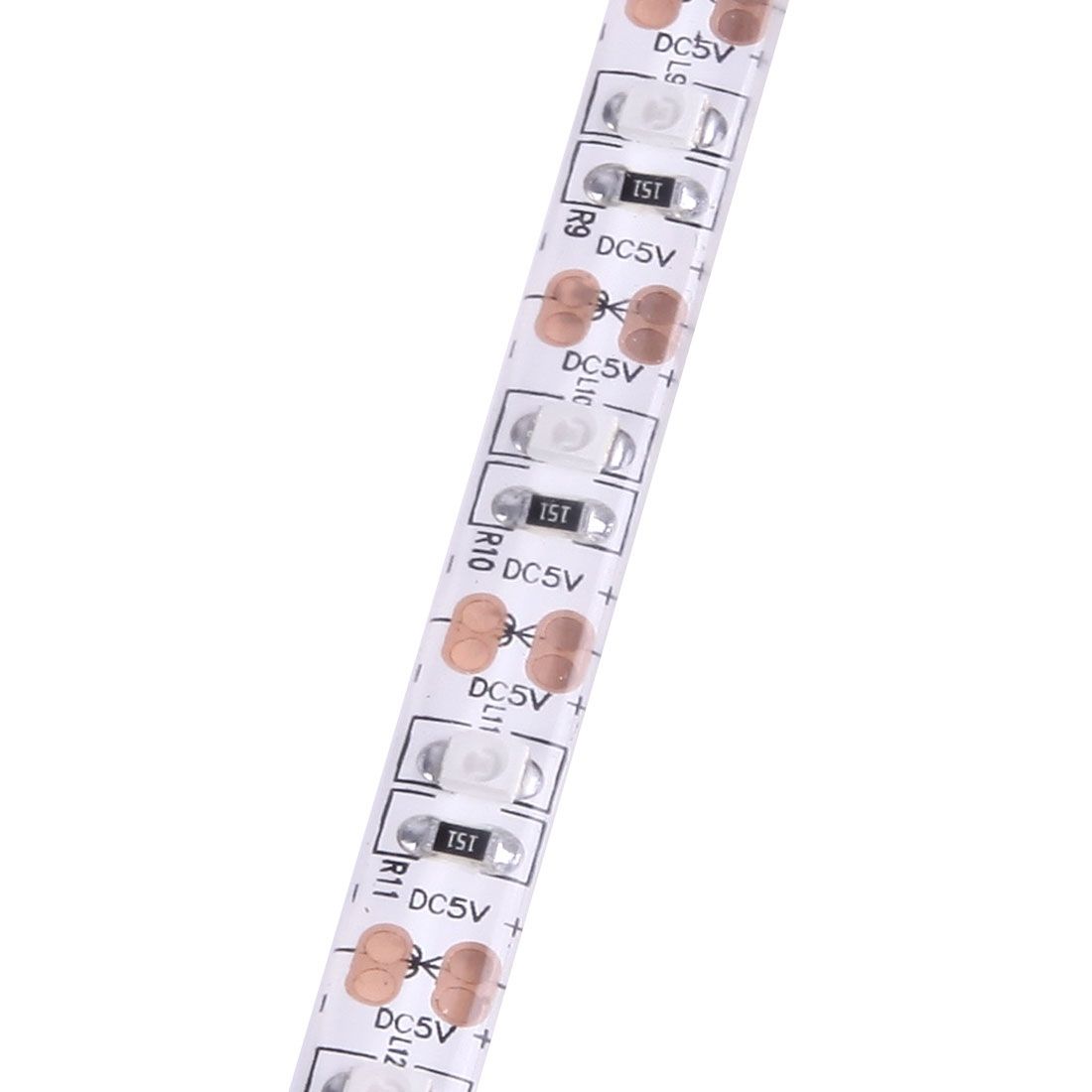 1m USB TV Epoxy Rope Light, 4.8W 60 LEDs SMD 3528 White Board With 50cm USB Interface Cable, DC 5V(Blue Light)
