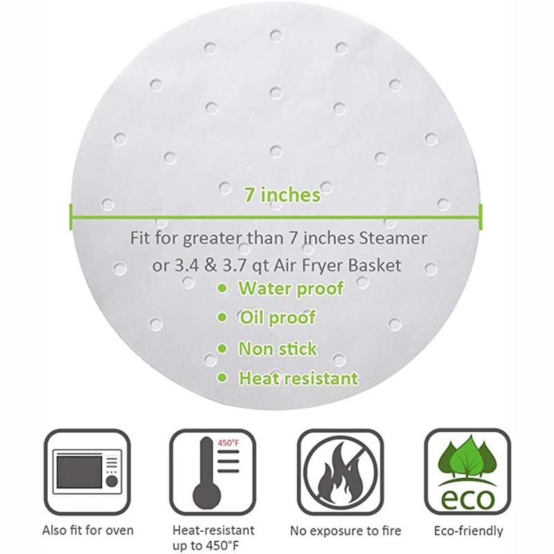 100Pcs Perforated Non Sticky Baking Paper Bread Snack