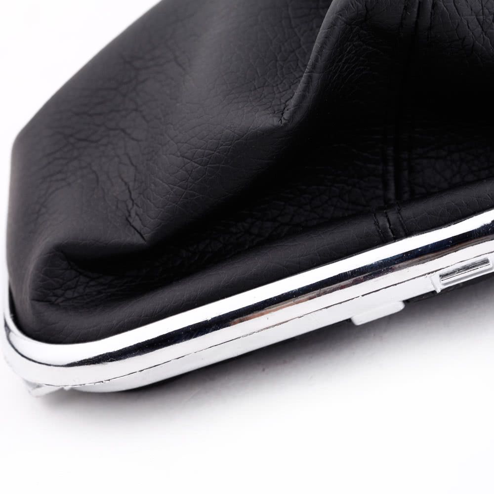 New 6 Speed Gear Shift Knob Gaitor Boot Black PU Leather For