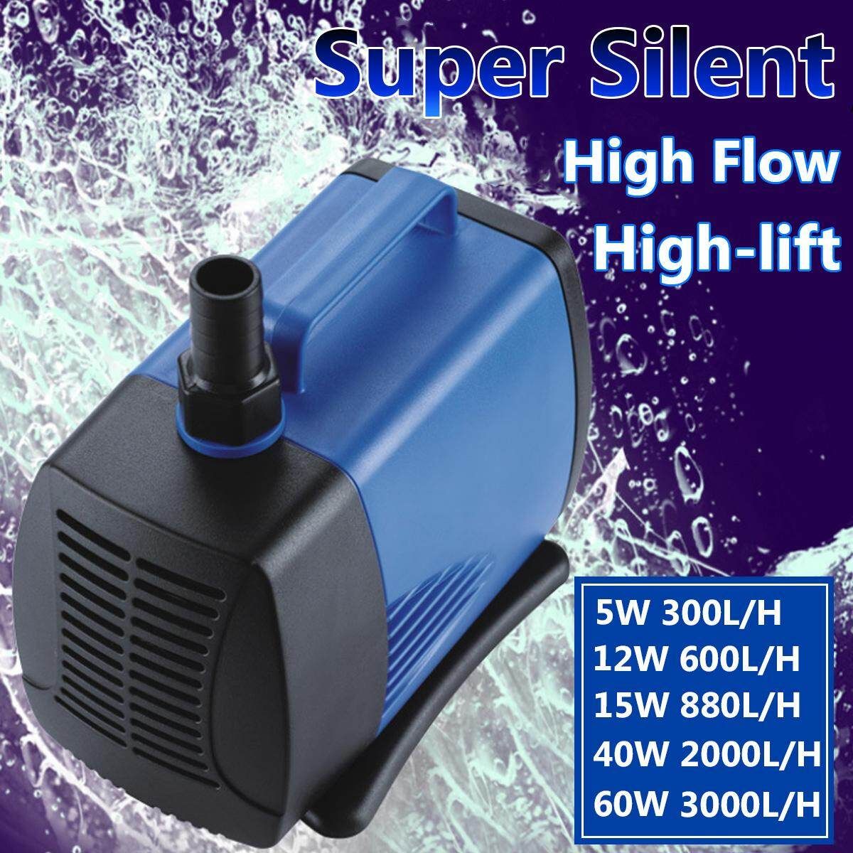40W 2000L/H Submersible Water Pump Fish Tank Aquarium Pond Fountain Spout Feature Pump