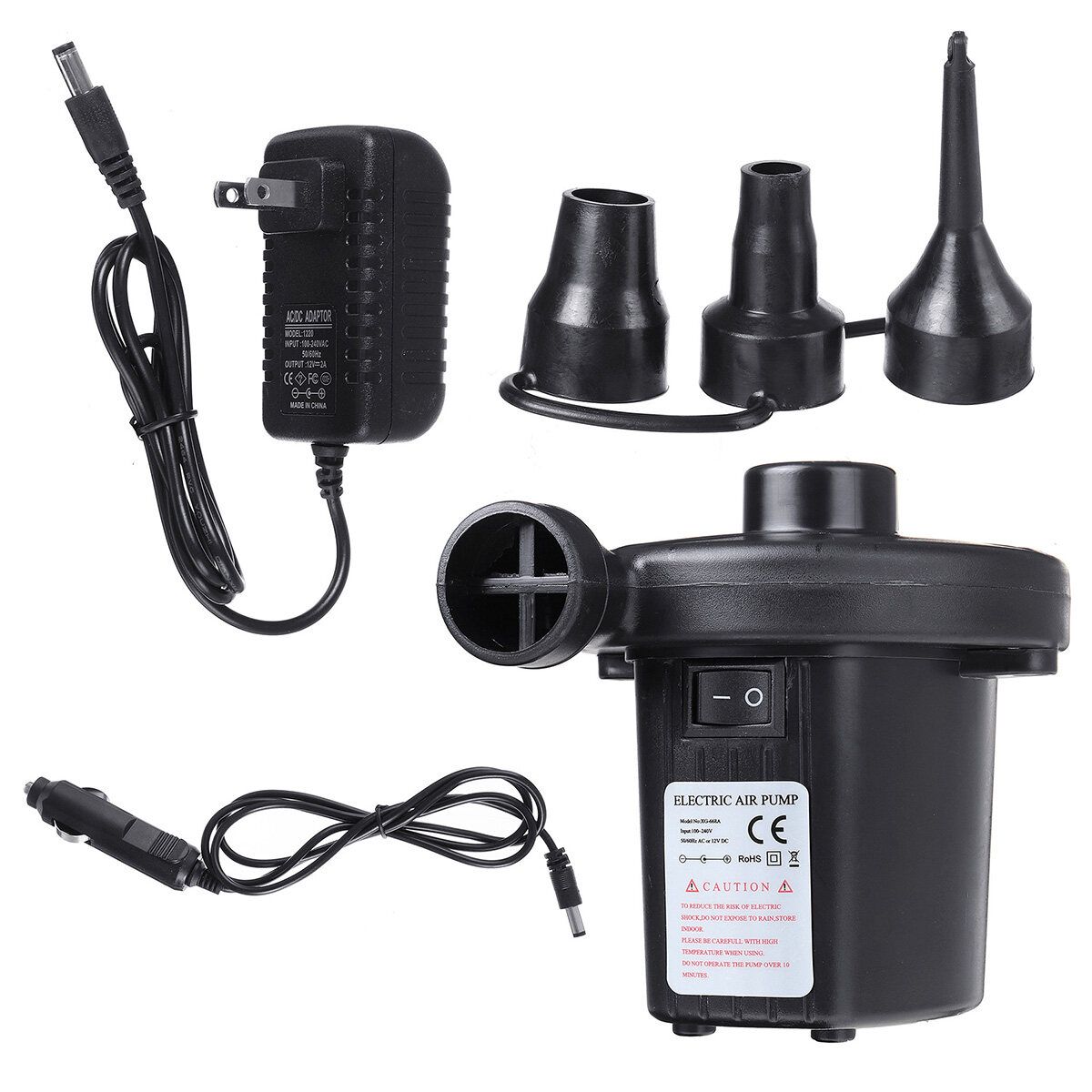 Electric Air Inflator Pump Inflate Deflate Air US