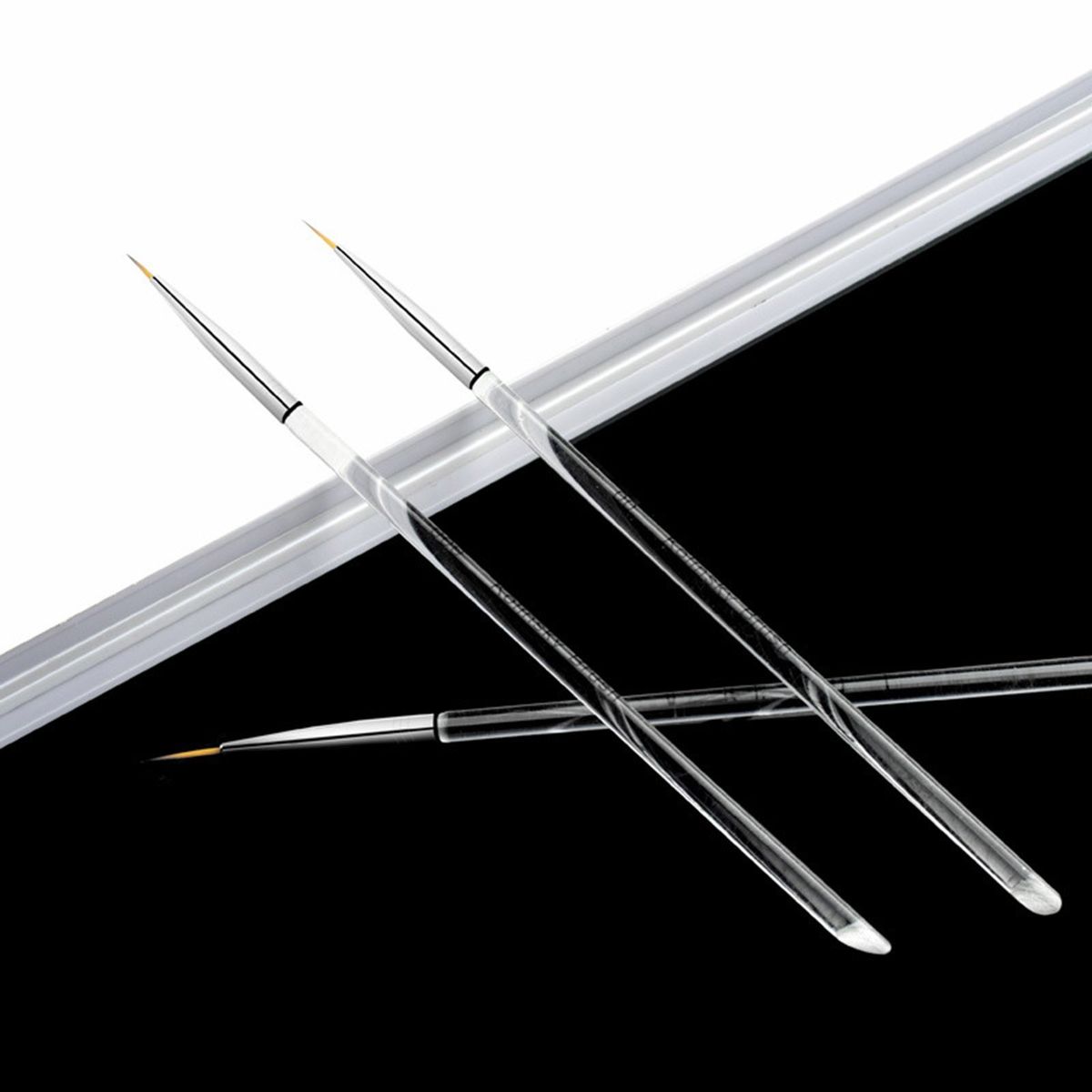 3pcs Nail Art Brushes Set Liner Brush For Long Lines, Details, Fine Designs UV Painting Pen Drawing Tool Set