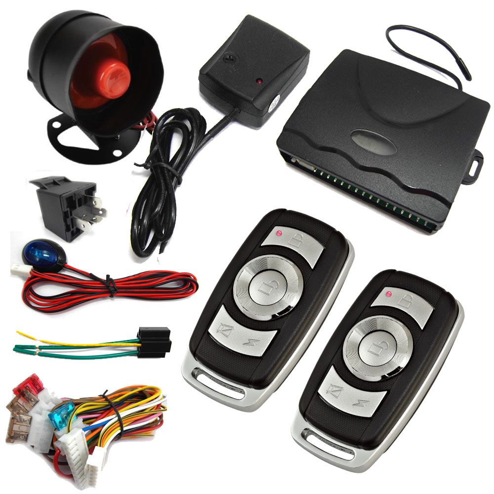 One Way Car Alarm System PKE Keyless Entry Central Lock Kit