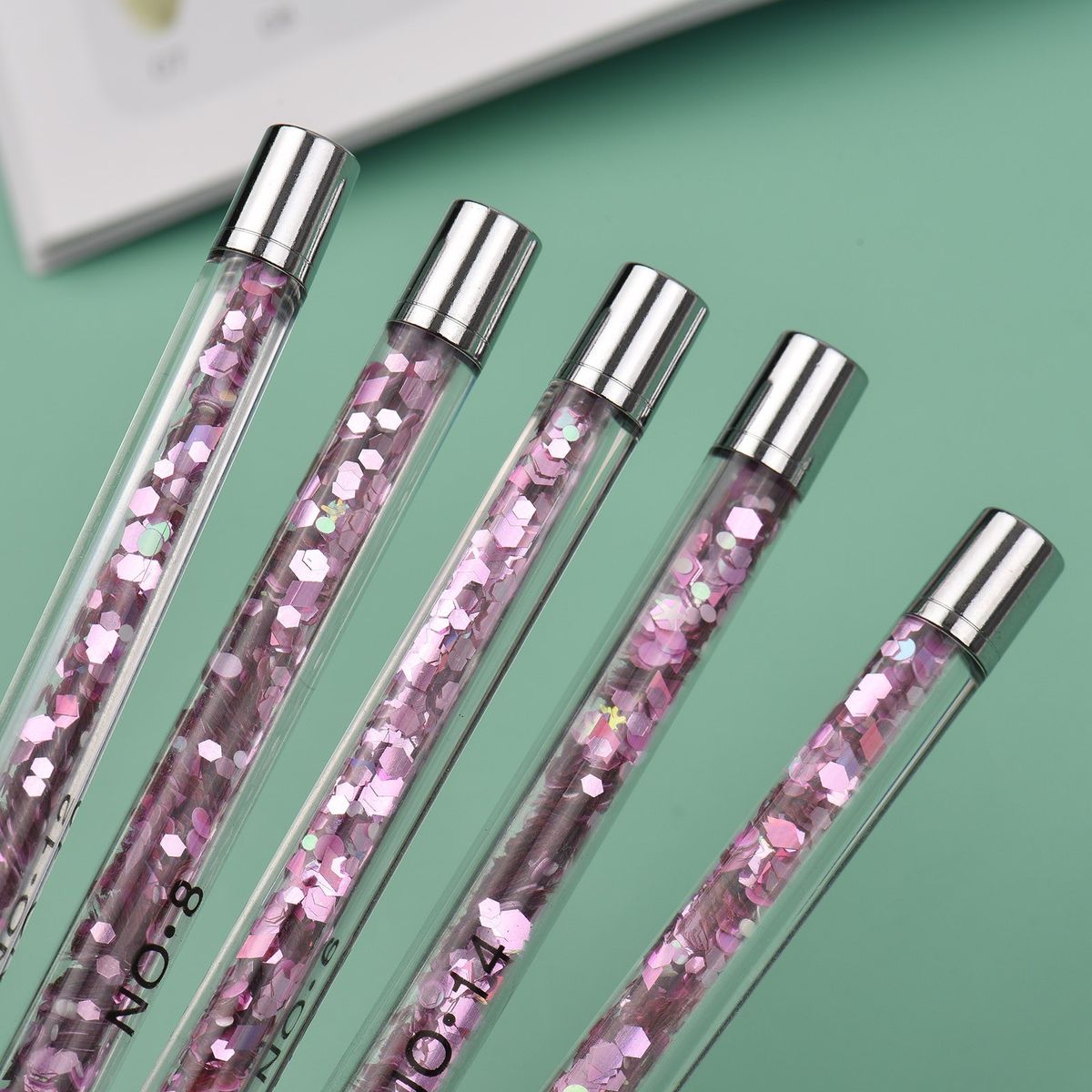 5PCS Nail Art Pen Set UV Nail Brush Acrylic Nail Brushes Nail Art Drawing Painting Brush 3D Carving Pen Nail Art Tools