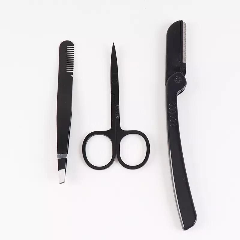 3pcs Eyebrow Tweezer Set