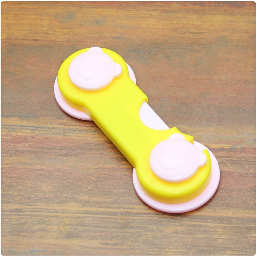 Child Protection Cabinet Lock Baby Bear Yellow Powder