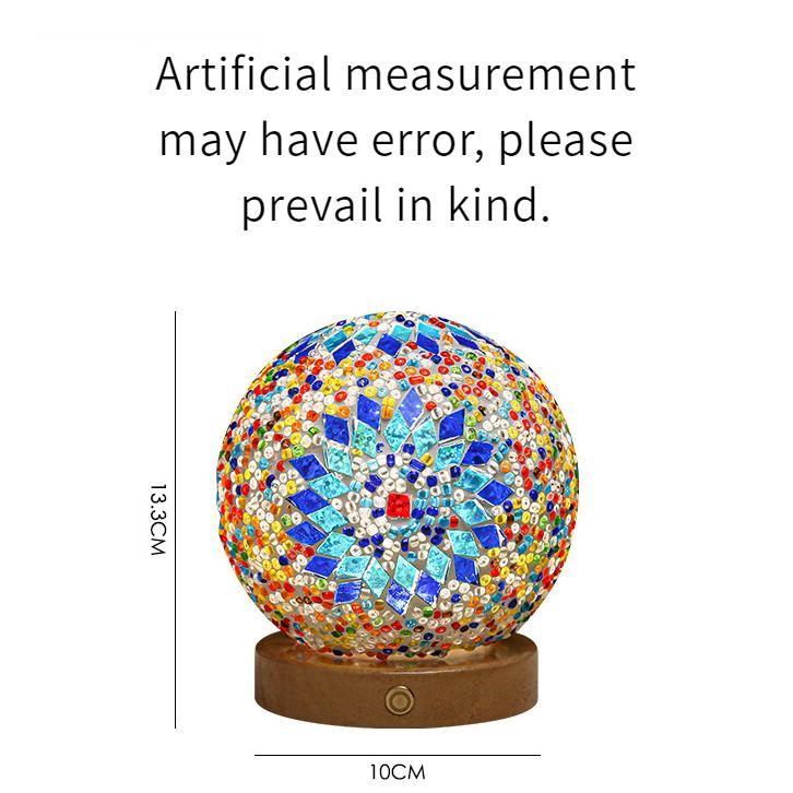 Creative Rechargeable Table Lamp Decorated with Baroque Night Light, Romantic and Free Bohemian Style