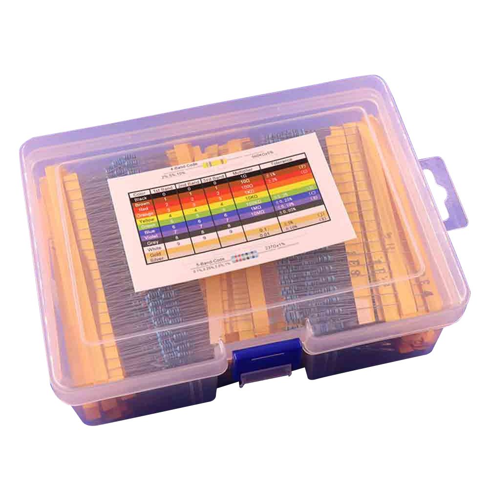 2600Pcs 130 Values 1/4W Resistance Metal Film Resistors