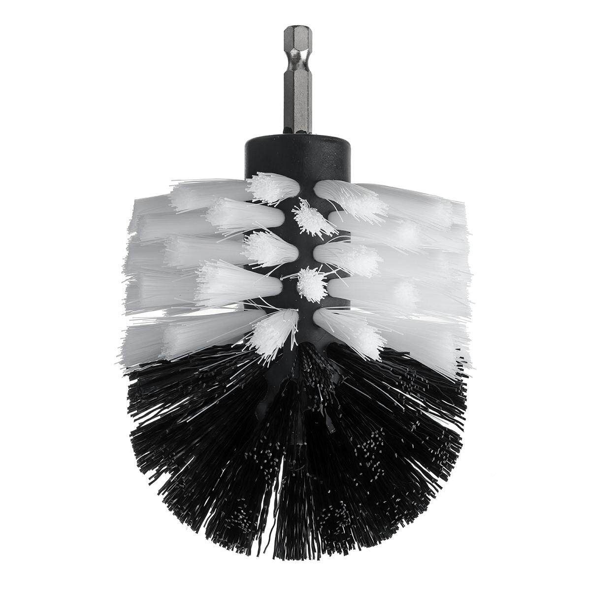 3Pcs Drill Brush Kit Tub Cleaner Scrubber Cleaning Brushes For Tile Grout Car RV White