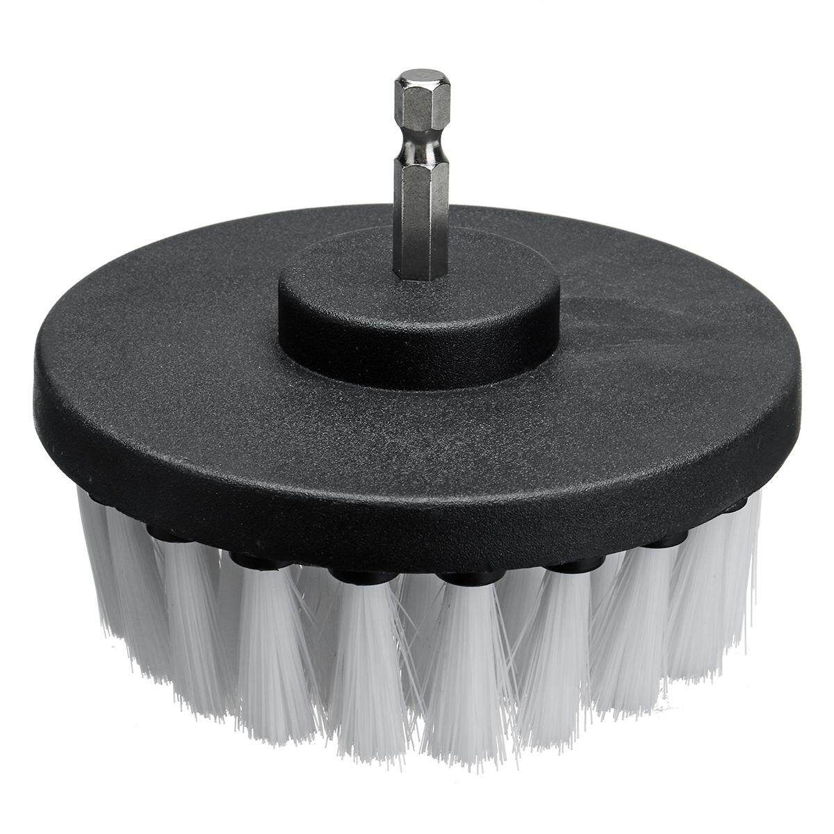 3Pcs Drill Brush Kit Tub Cleaner Scrubber Cleaning Brushes For Tile Grout Car RV White