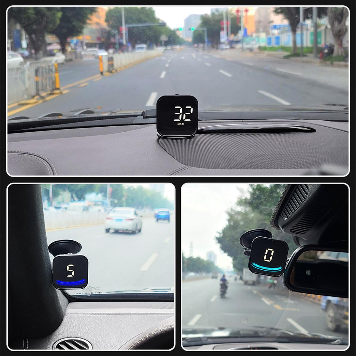Smart Head-Up Display, Universal Car GPS Head-Up Display with Displays Speed, Compass, Number of Satellites, Kilometer Mile Toggle and More