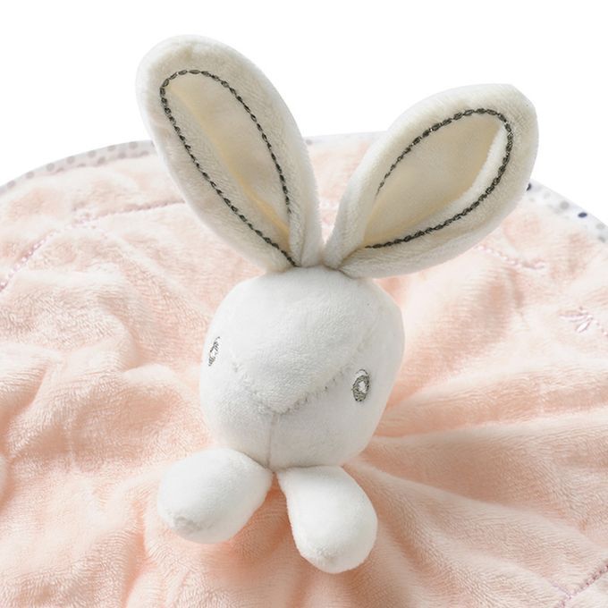 Baby Bunny  Blanket Plush Comforter Sleep Stuffed Toy Pink