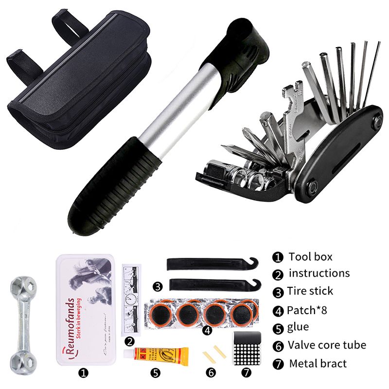 Bicycle Bike Tools Bag For Bike Topeak Puncture Tire Tyre Repair Multi Tool Set Kits Pump Bag Mountain Cycle Multitool Tool Sets