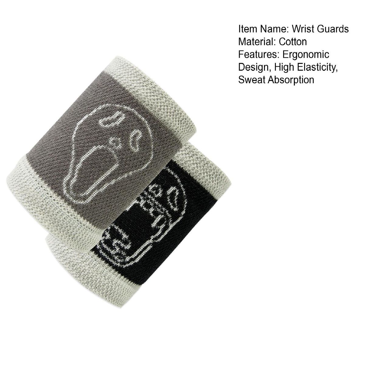 1 Pair Wrist Supports Children Adult Lightweight Portable Wristbands Black