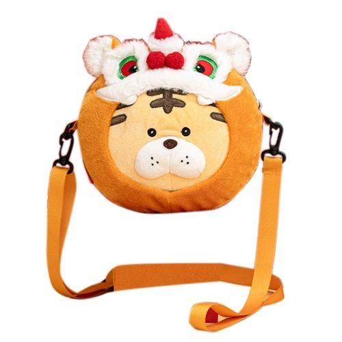 Tiger Plush Sling Bag Decor New Year Cartoon Kids