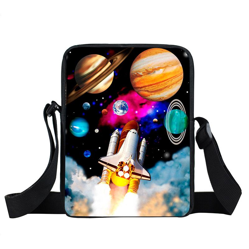 Planet / Astronaut Messenger Bag Women Handbag Spaceship Galaxy Shuttle Shoulder Bag For Traveirls Crossbody Bags Bookbags-xkbxingxing16