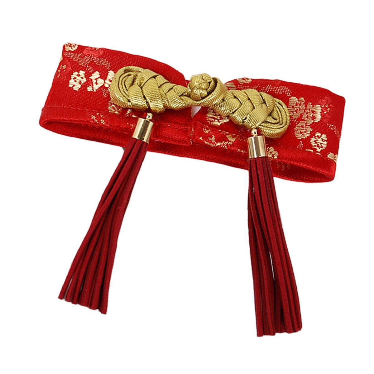 Cute Pet Collar Cat Bow Tie Dress Up Puppy Clothing New Year Party Red