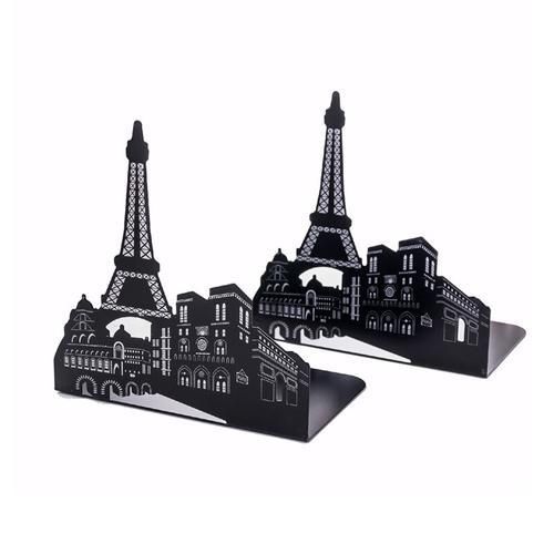 1 Pair Of Famous Scenic Spots Style Metal Iron Desk Art Bookend Non Skid Art Bookends Bookrack Book Ends Shelf Rack S