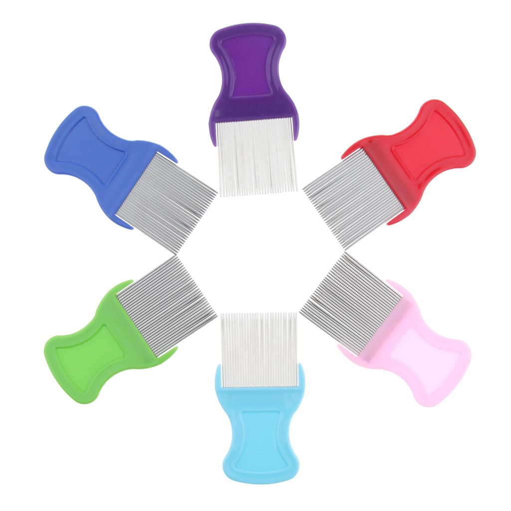 6 Pieces Stainless Steel Louse Comb Nit Remover Kit For Head Lice
