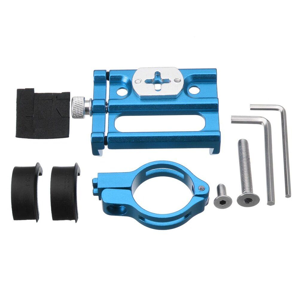 Solid Metal Bike Bicycle Motorcycle Handle Phone Mount Holder For CellPhone GPS Blue (blue)