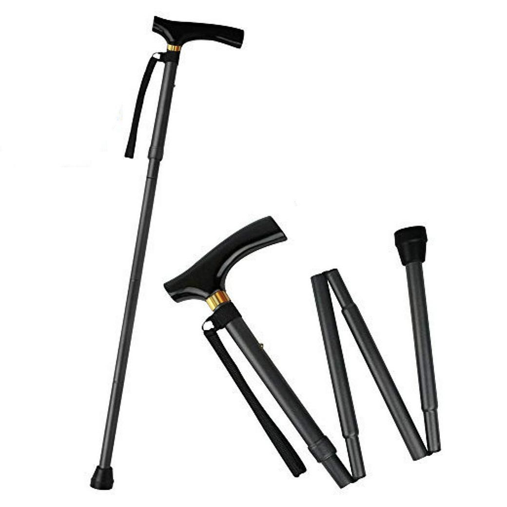 Folding Cane Adjustable Collapsible Lightweight with Ligh Walking Stick Perfect Daily Living Aid for Limited Mobility