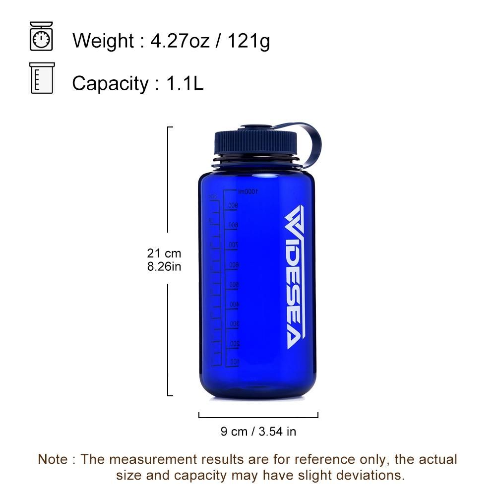 Widesea Camping 1100ML Water Bottle for Outdoor Drinking