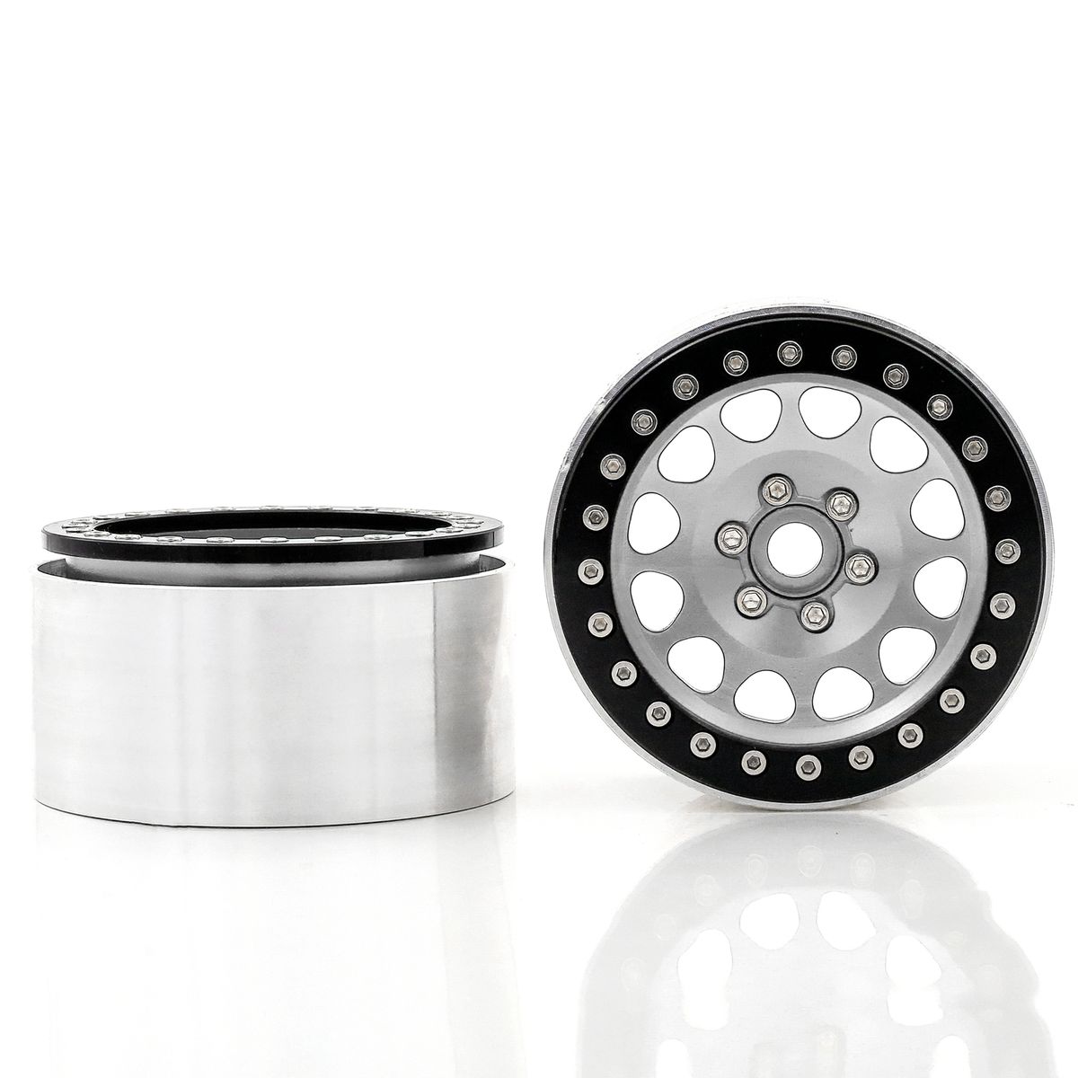 Aluminum Alloy Wheel Rim Beadlock Silvery Wheel Rims Hub