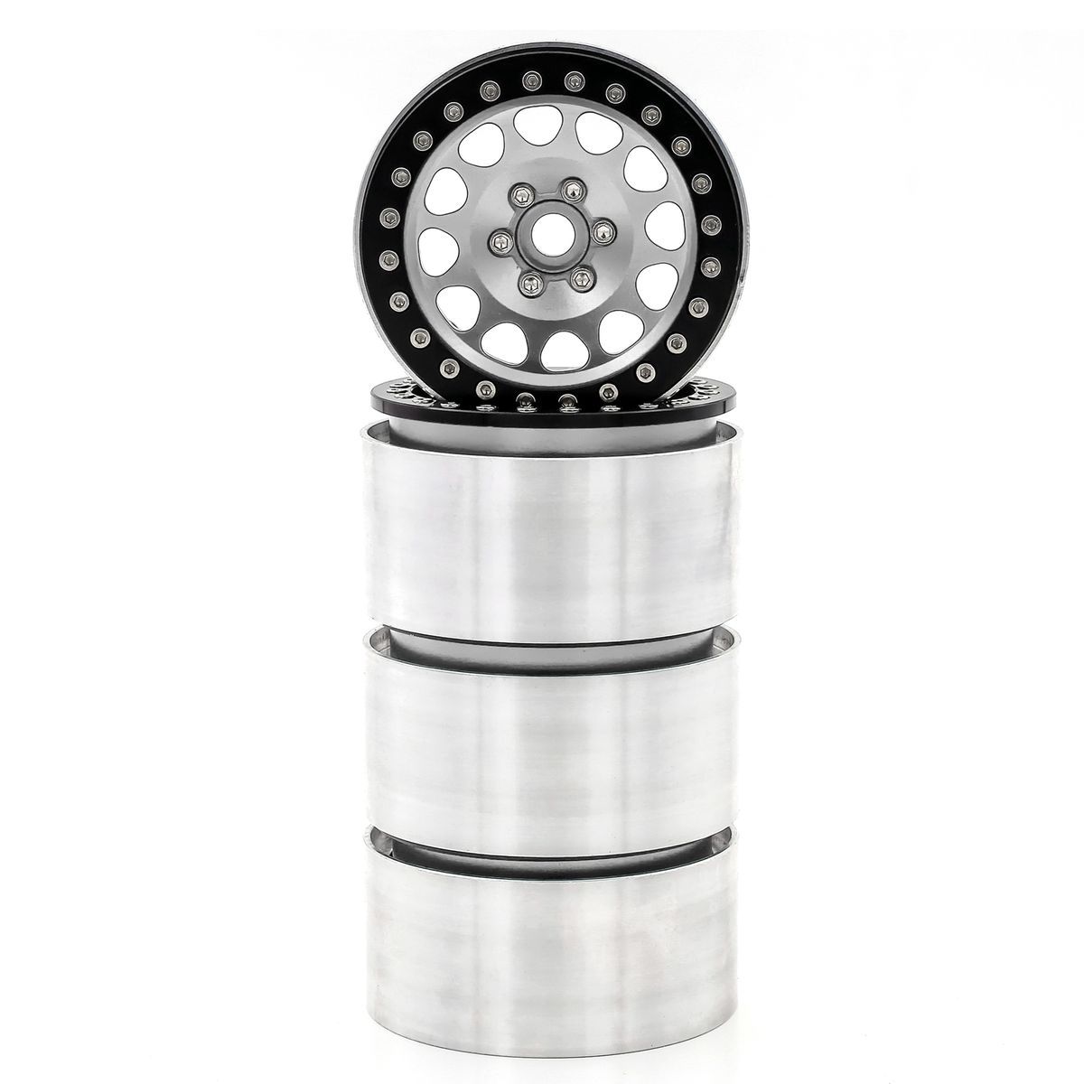 Aluminum Alloy Wheel Rim Beadlock Silvery Wheel Rims Hub