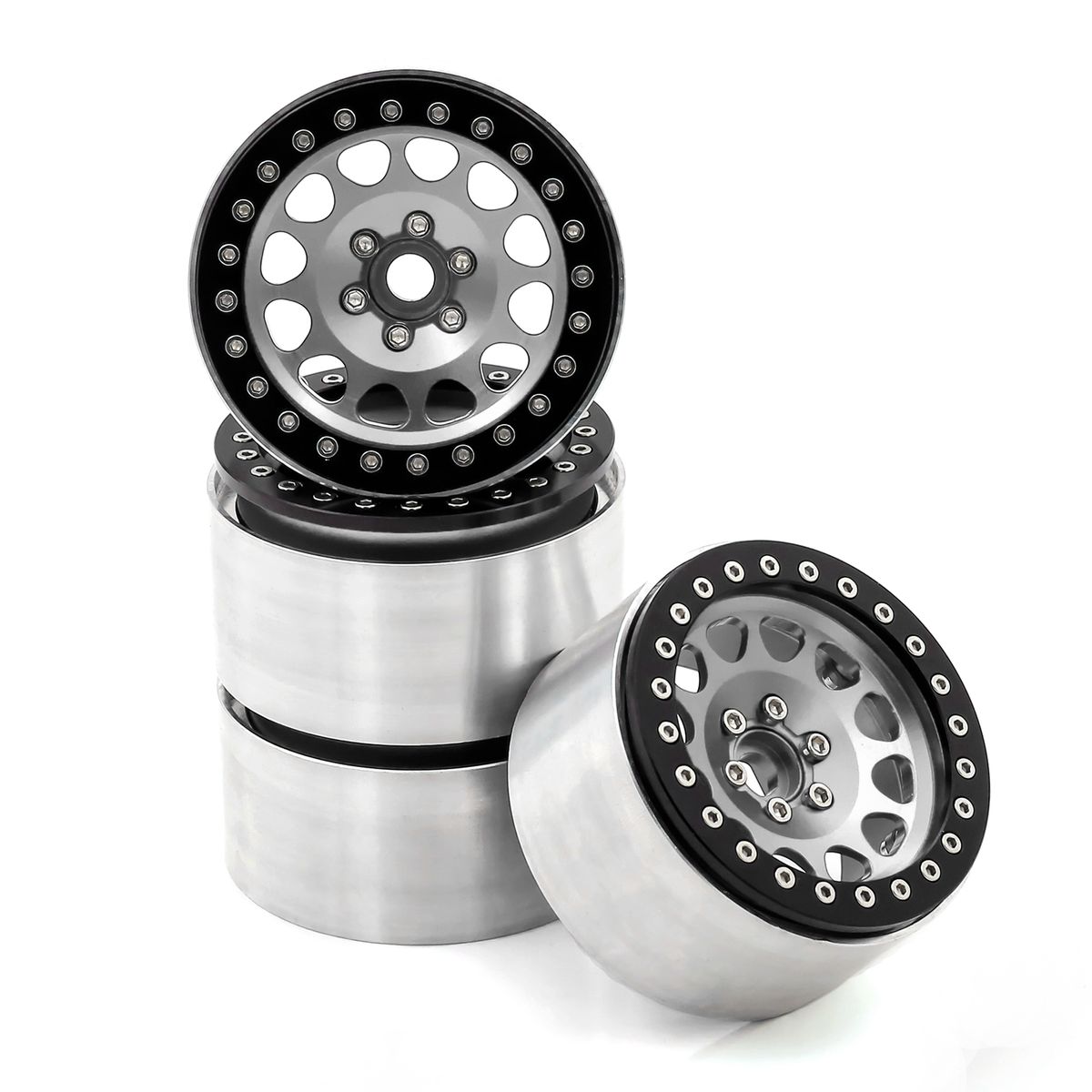 Aluminum Alloy Wheel Rim Beadlock Silvery Wheel Rims Hub