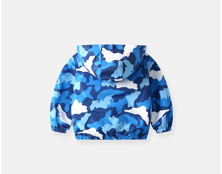 Kid Boys Coat Dinosaur Print Long Sleeve Hooded Jacket