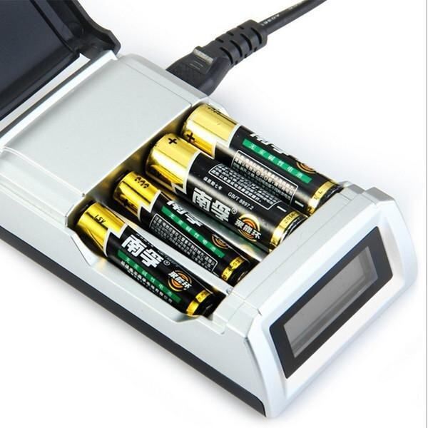 C905W 4 Slots LCD Display Intelligent NiCd/NiMh Charger For AA/AAA