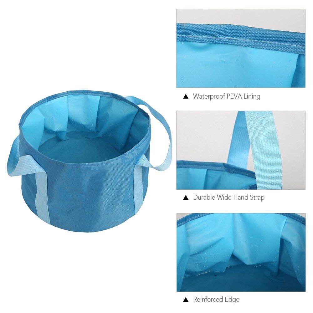 16L Collapsible Camping Bucket Portable Travel Folding Water