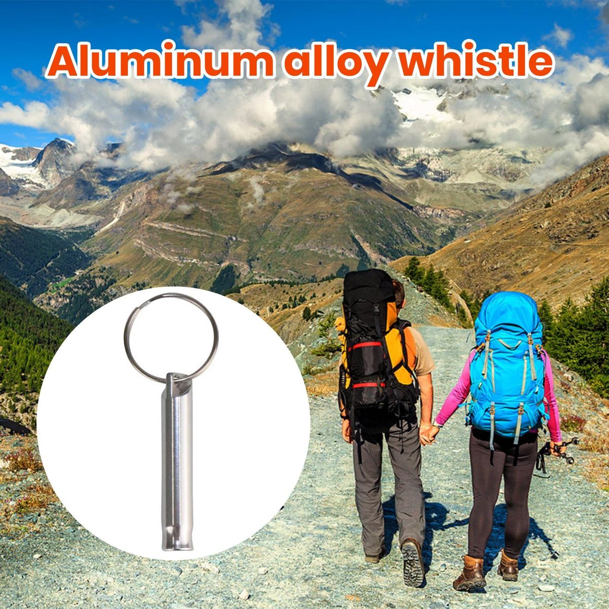3Pcs Multifunctional Whistles Keychain Whistles Silver