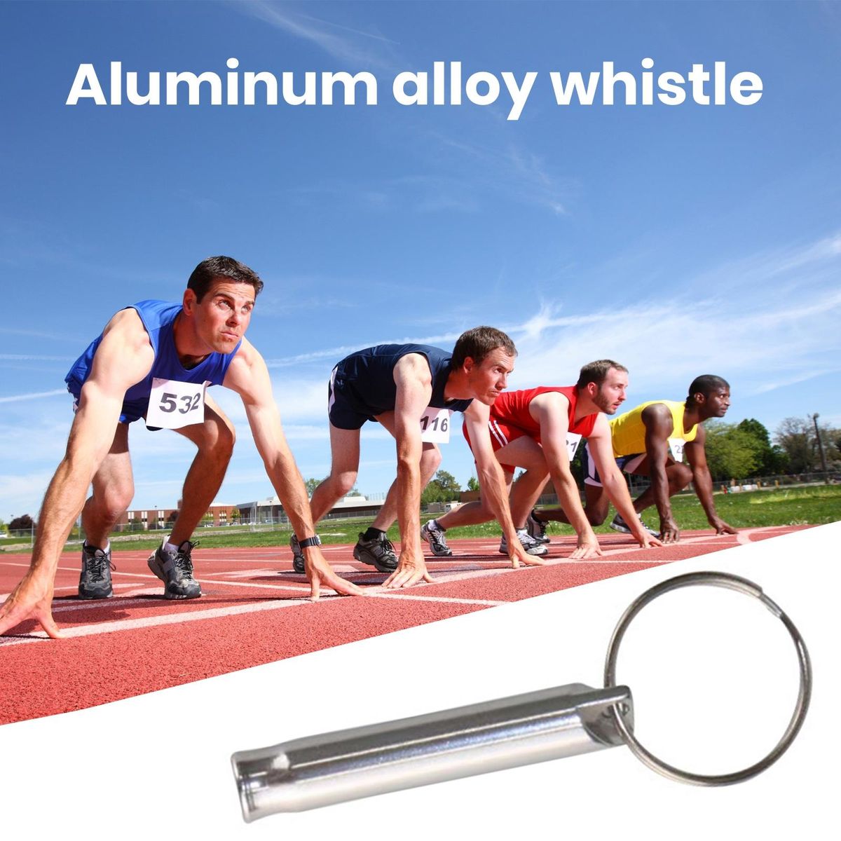 3Pcs Multifunctional Whistles Keychain Whistles Silver