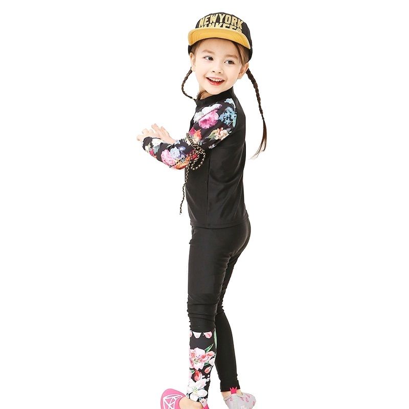 Kids Swimming Costumes Long Sleeve Swimwear For Kids Girls