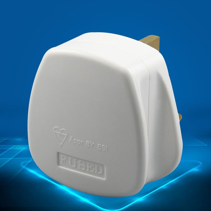 Three-pin 13A Power Wiring Plug With Fuse Tube, UK Plug