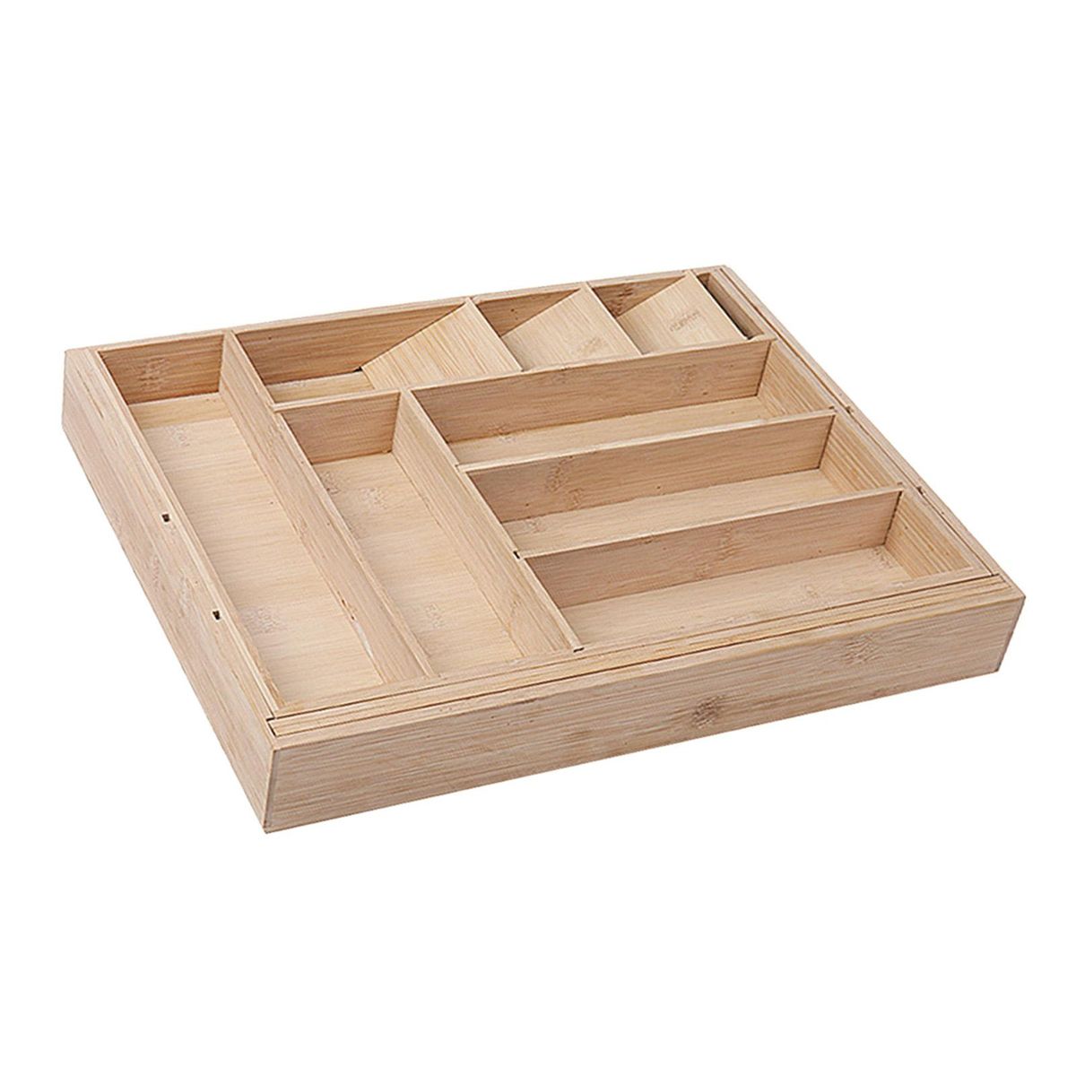 Bamboo Cutlery Drawer Cutlery Storage Box Utensil