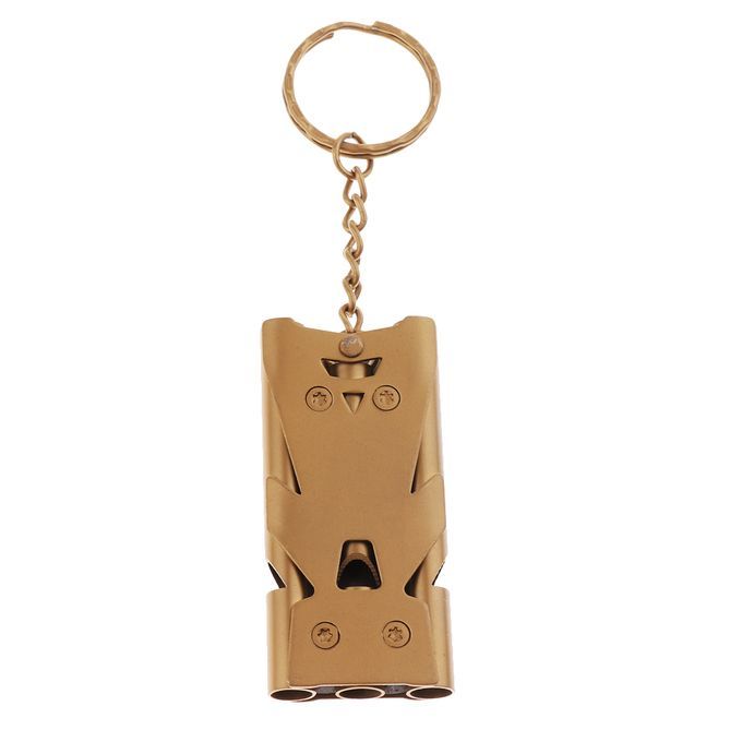 High Decibel Stainless Steel Outdoor Emergency Survival Gold