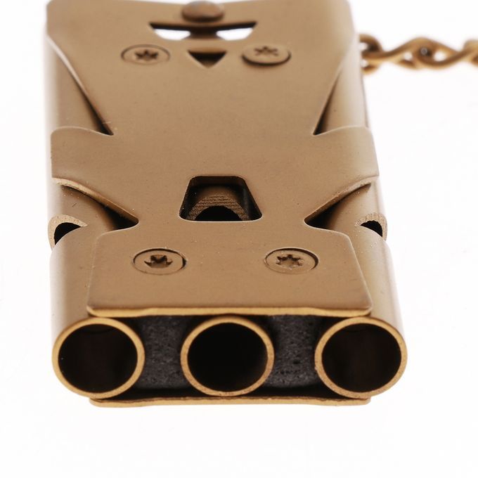 High Decibel Stainless Steel Outdoor Emergency Survival Gold