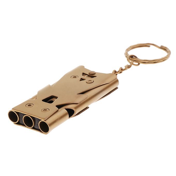 High Decibel Stainless Steel Outdoor Emergency Survival Gold