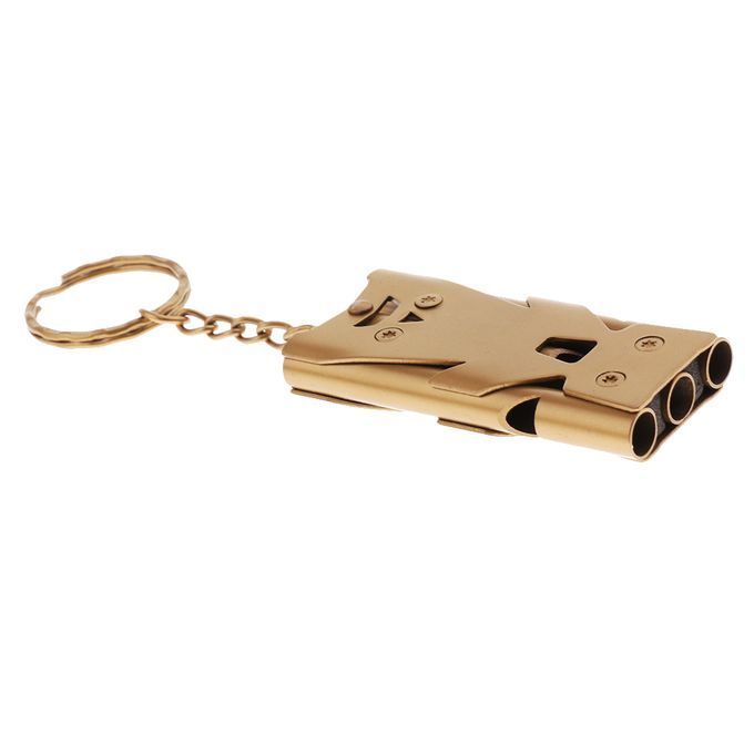 High Decibel Stainless Steel Outdoor Emergency Survival Gold