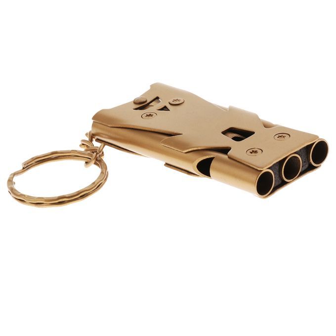 High Decibel Stainless Steel Outdoor Emergency Survival Gold