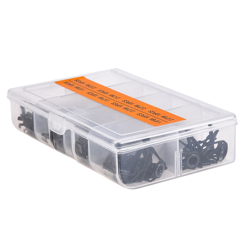 80Pcs/Box 8 Sizes Telescopic Fishing Rod Guide Tip Repair