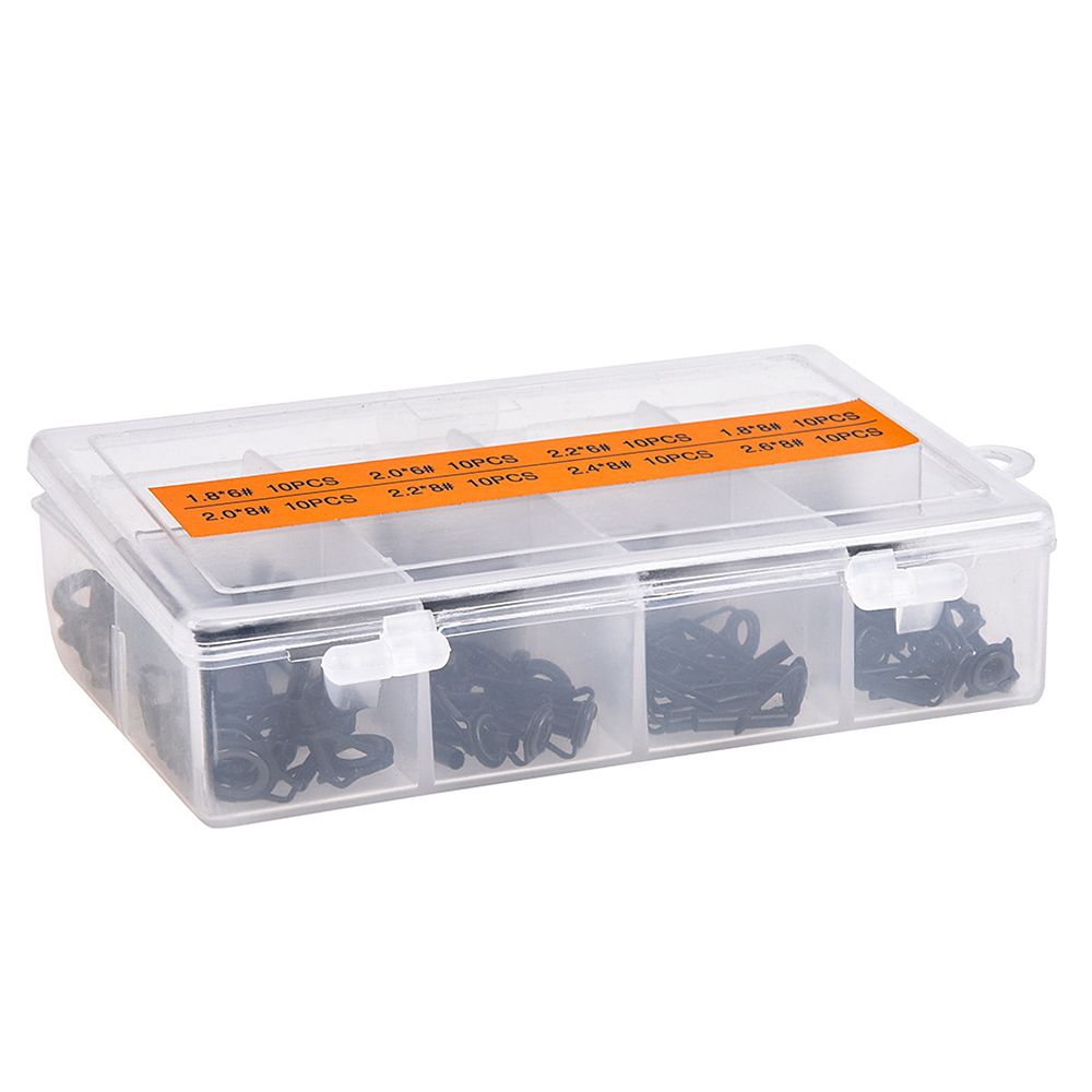 80Pcs/Box 8 Sizes Telescopic Fishing Rod Guide Tip Repair