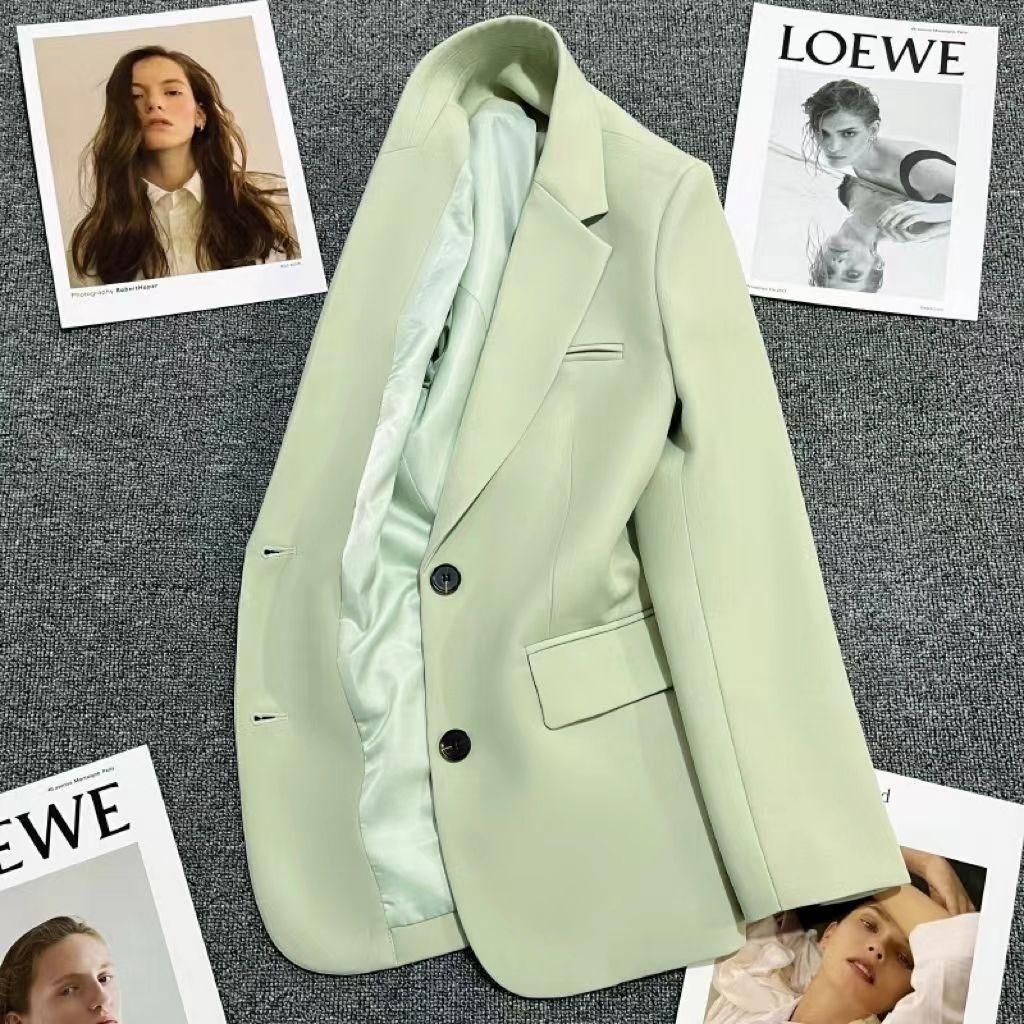 Pink Blazer Women's Autumn New Elegant British Style Niche Ladies High-End Suit Slim-Fit Casual Shirt