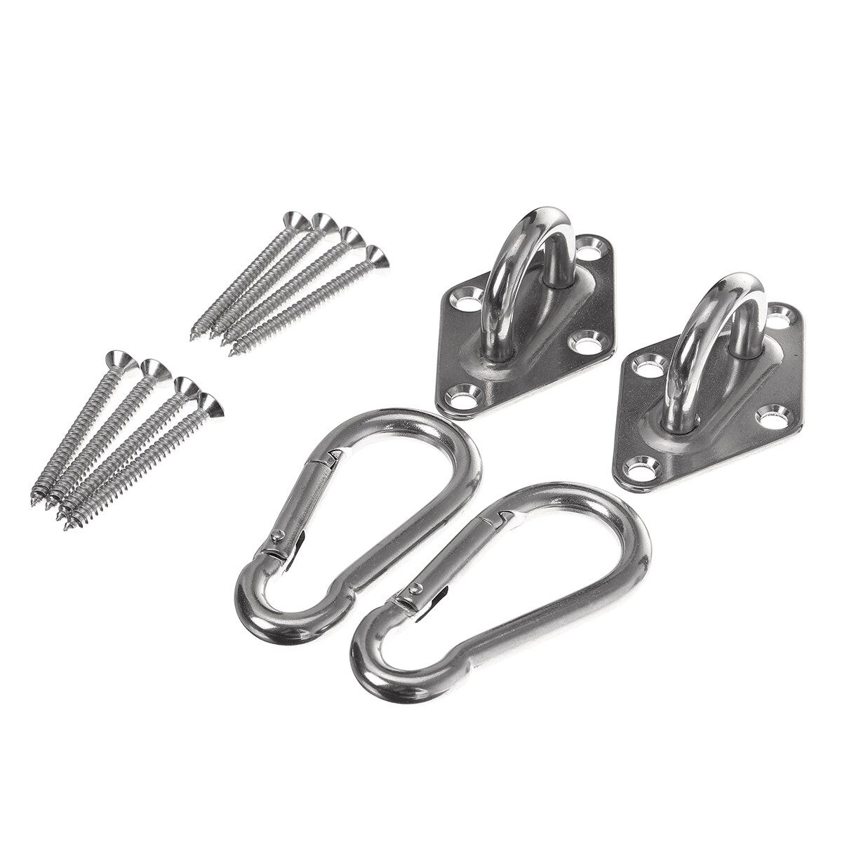 Stainless Steel Hammock Swing Hook Fixed Plate Hanging Chair Sandbag Buckles Tool Kit
