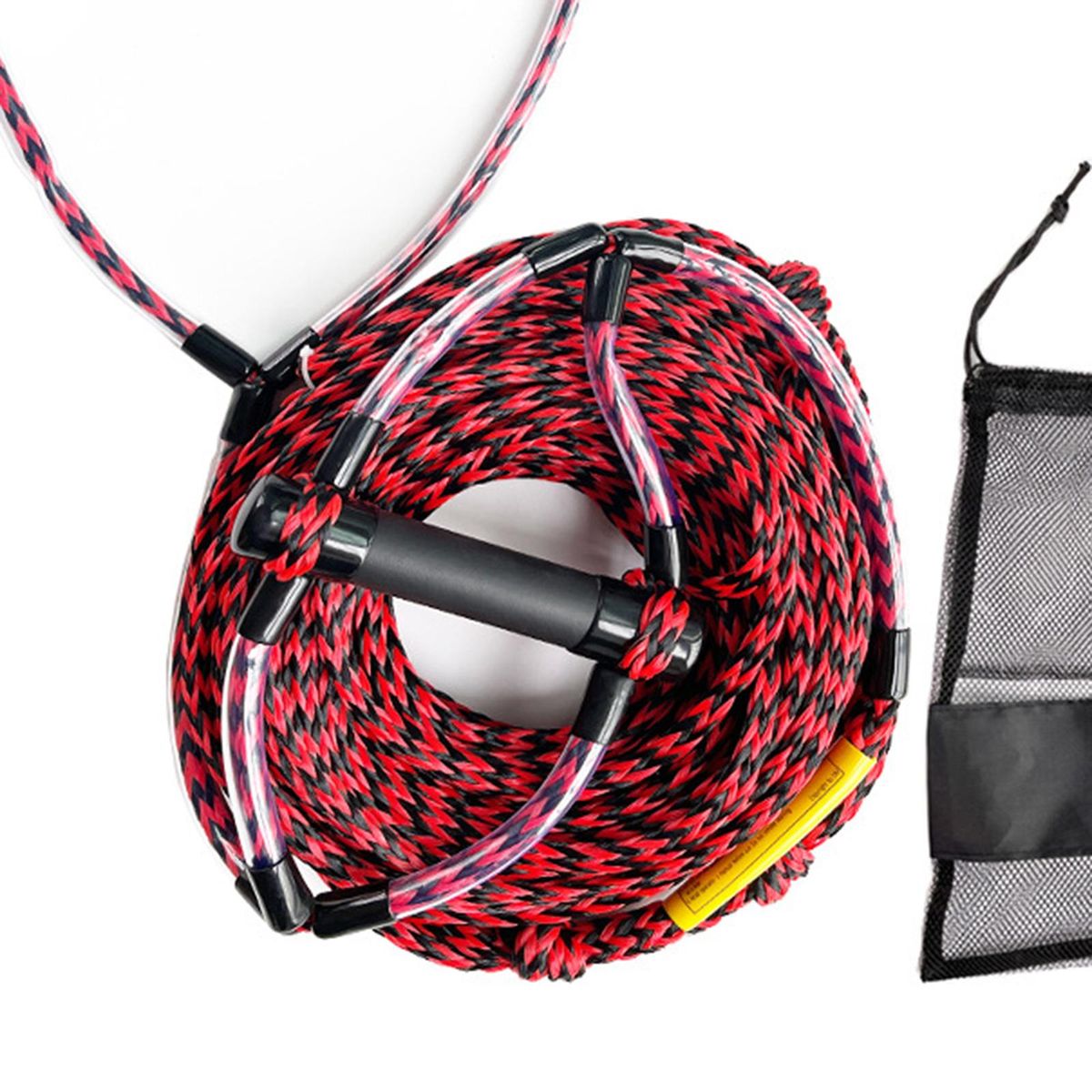 Water Ski Rope Kneeboard Floating Surf Rope Red Black 60ft